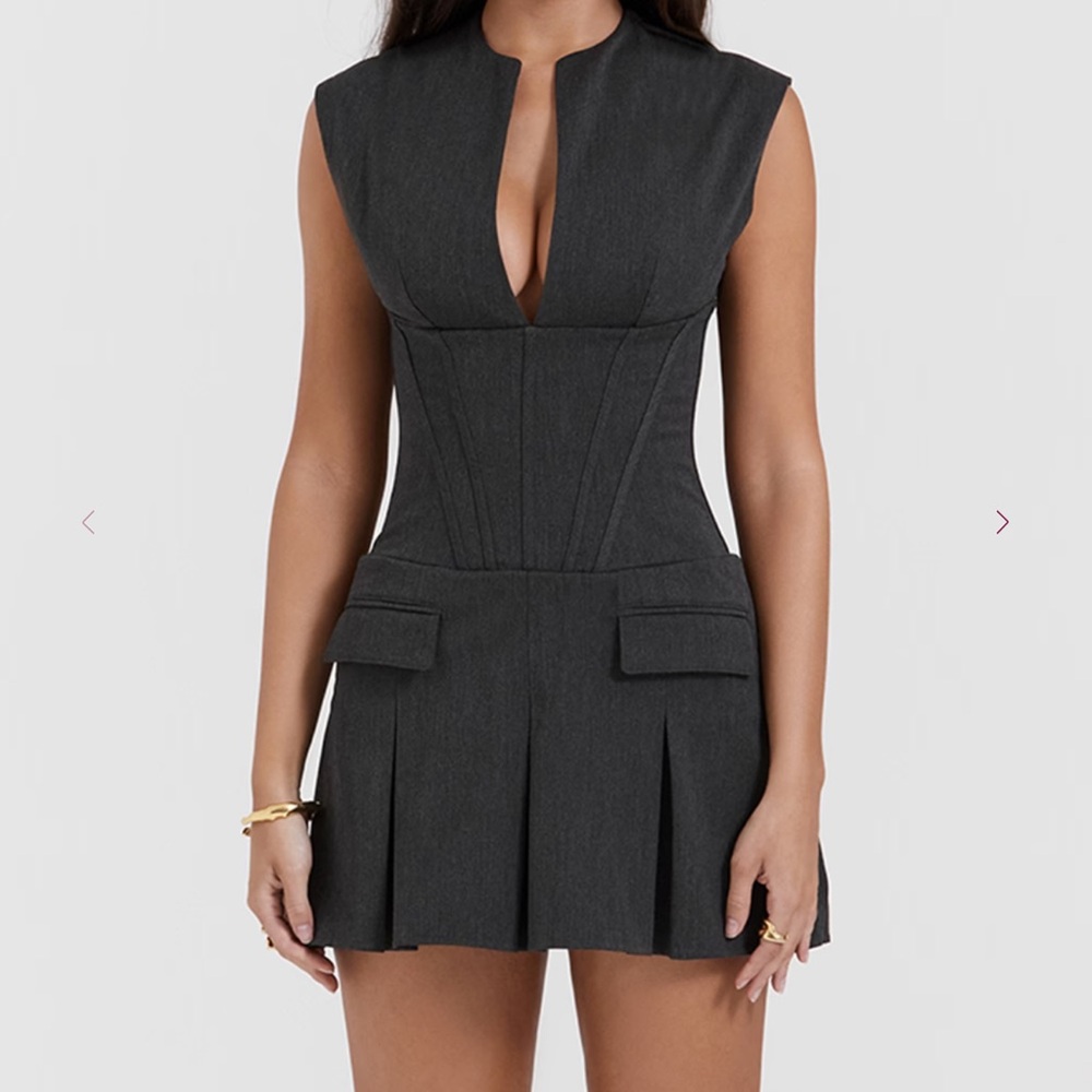 House of CB Dark Gray Mini Dress